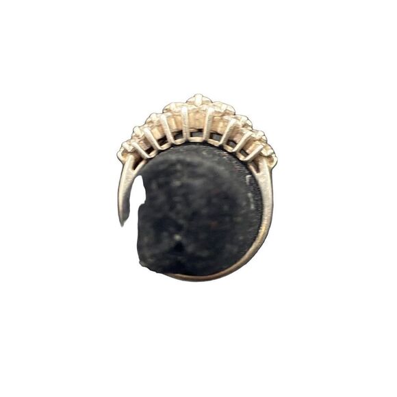 Sterling silver 925 marked simulated diamond cluster ring - Picture 8 of 9